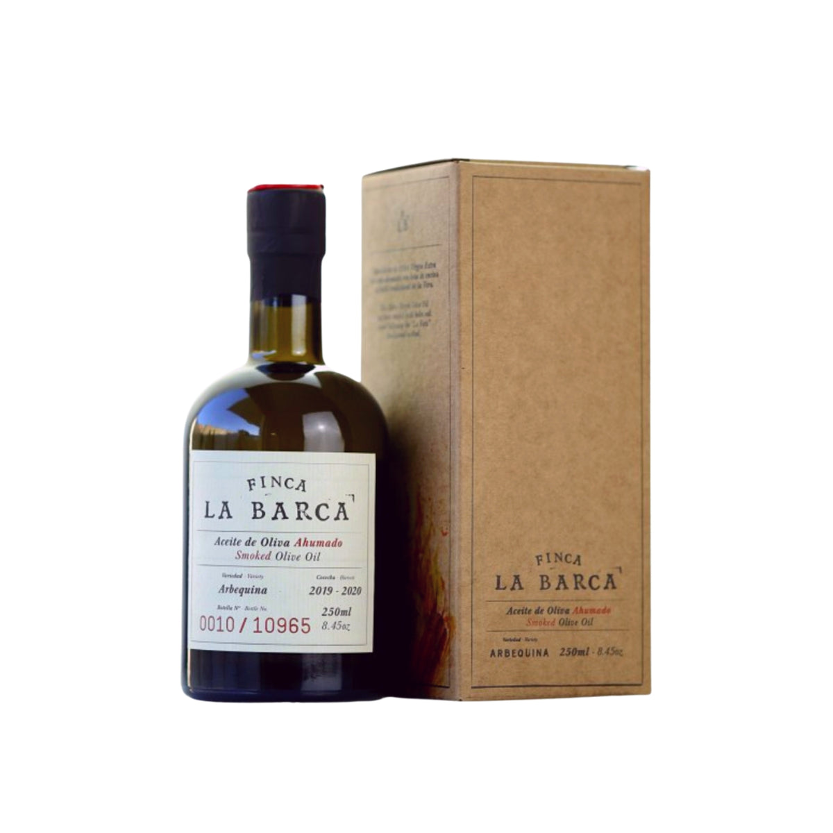 Gerookte Olijfolie Finca La Barca 250 ml doosje