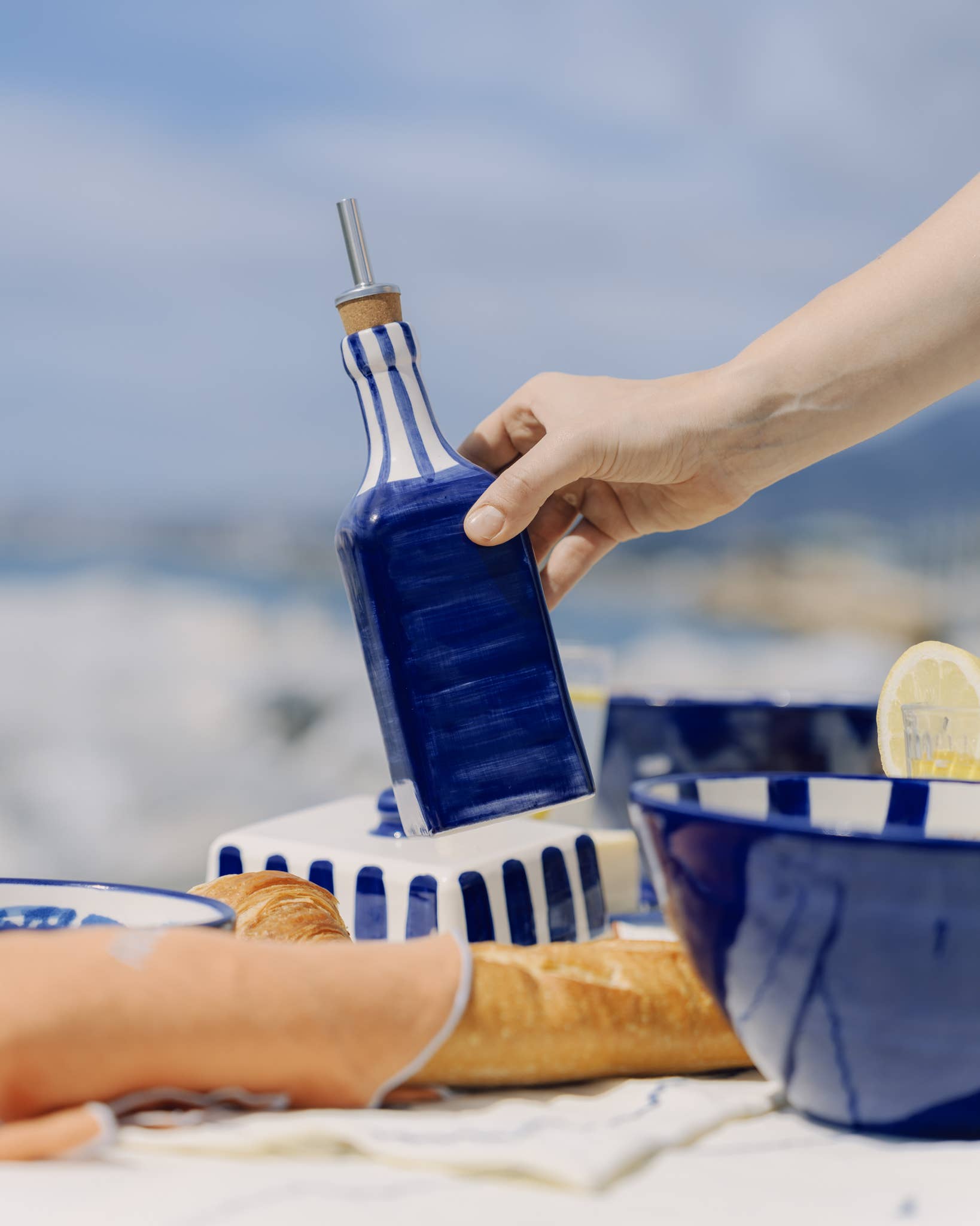 Oliefles Costa Azul – Keramiek 475 ml