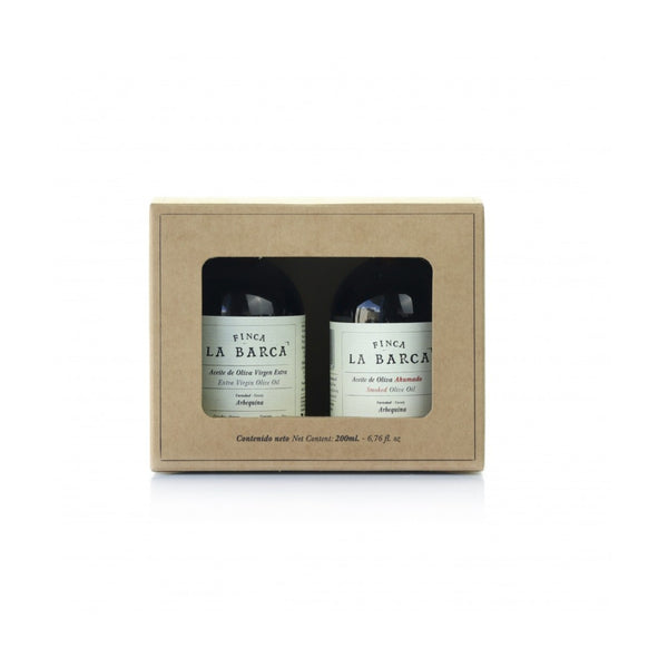 Olive oil gift set smoked and non-smoked olive oil Finca La Barca