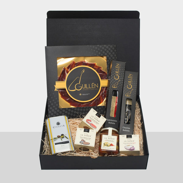 Paket Pata Negra - Jamón Iberico, Picos, Olivenöl, Oliven und Aioli