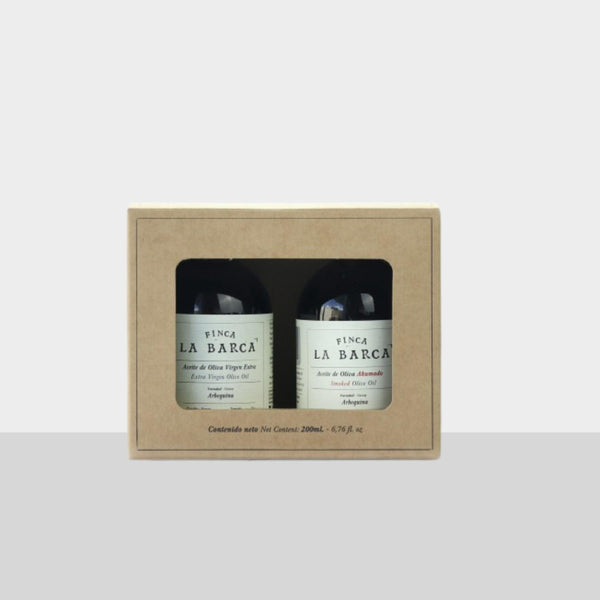Finca La Barca gift set - Smoked and non-smoked olive oil small bottles
